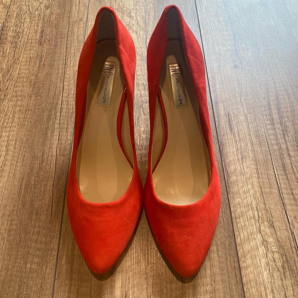 INC International Concepts Red Suede Heels